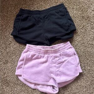 Pacsun Black and Pink Athletic Shorts Set